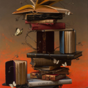 Books and Butterflies 4- 36 x 24- 2017