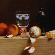 Tangerines and Water Goblet, 14 x 18, 2008